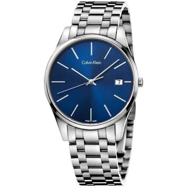 RELOJ CALVIN KLEIN HOMBRE ANÁLOGO K4N2114N TIME SUIZO CRISTAL ZAFIRO PLATEADO AZUL ACERO INOXIDABLE