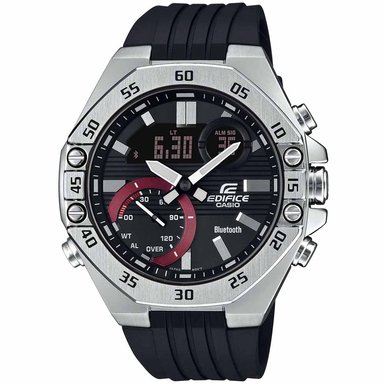 RELOJ CASIO HOMBRE ANÁLOGO DIGITAL ECB-10P-1A EDIFICE BLUETOOTH LUZ LED CORREA NEGRO RESINA