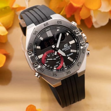 RELOJ CASIO HOMBRE ANÁLOGO DIGITAL ECB-10P-1A EDIFICE BLUETOOTH LUZ LED CORREA NEGRO RESINA - 2
