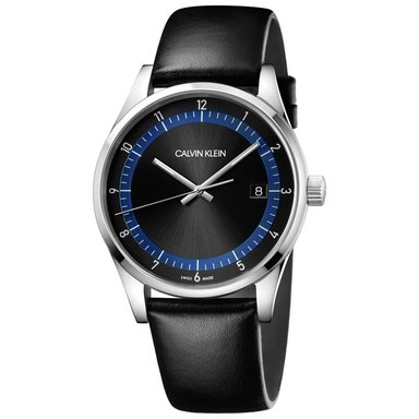 RELOJ CALVIN KLEIN HOMBRE ANÁLOGO KAM211C1 COMPLETION SUIZO CRISTAL ZAFIRO CORREA NEGRO PLATEADO CUERO