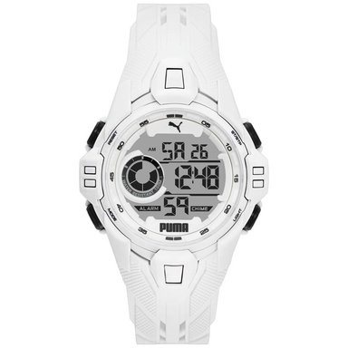 RELOJ PUMA HOMBRE DIGITAL P5039 BOLD CRONOMETRO ALARMA LUZ FONDO CORREA BLANCO SILICONA