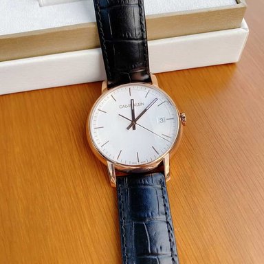 RELOJ CALVIN KLEIN HOMBRE ANÁLOGO K9H216C6 ESTABLISHED SUIZO CORREA NEGRO ORO ROSADO CUERO ACERO INOXIDABLE - 2