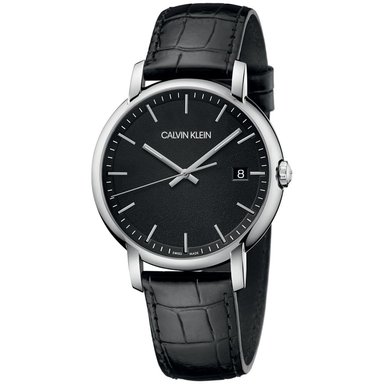 RELOJ CALVIN KLEIN HOMBRE ANÁLOGO K9H211C1 ESTABLISHED SUIZO CORREA NEGRO PLATEADO ACERO INOXIDABLE CUERO