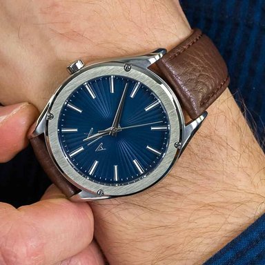 RELOJ ARMANI EXCHANGE HOMBRE ANÁLOGO AX2804 FITZ CORREA MARRON AZUL ACERO INOXIDABLE CUERO - 3