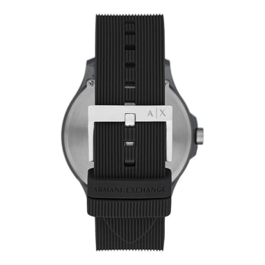 RELOJ ARMANI EXCHANGE HOMBRE ANÁLOGO AX2425 HAMPTON POLICARBONATO CORREA NEGRO GRIS SILICONA - 4