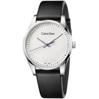RELOJ CALVIN KLEIN HOMBRE ANÁLOGO K8S211C6 STEADFAST SUIZO CORREA NEGRO PLATEADO ACERO INOXIDABLE CUERO