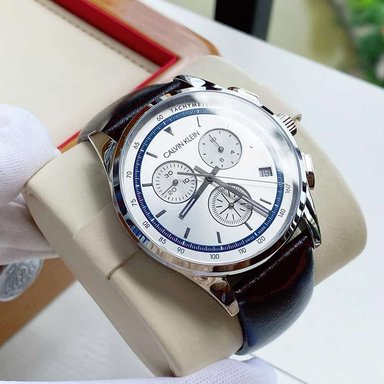 RELOJ CALVIN KLEIN HOMBRE ANÁLOGO KAM271C6 COMPLETION CHRONO SUIZO CRISTAL ZAFIRO FECHA CORREA NEGRO PLATEADO CUERO - 3