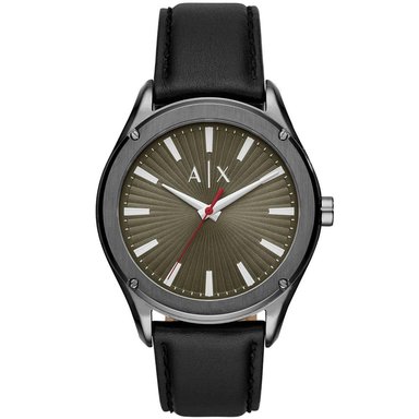 RELOJ ARMANI EXCHANGE HOMBRE ANÁLOGO AX2806 FITZ CORREA NEGRO GUNMETAL VERDE ACERO INOXIDABLE CUERO