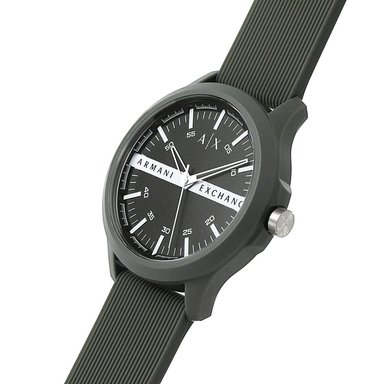 RELOJ ARMANI EXCHANGE HOMBRE ANÁLOGO AX2423 HAMPTON CORREA GRIS SILICONA - 2