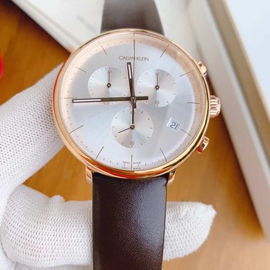 RELOJ CALVIN KLEIN HOMBRE ANÁLOGO K8M276G6 HIGH NOON SUIZO CORREA MARRON ORO ROSADO ACERO INOXIDABLE CUERO - 2