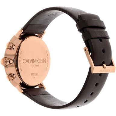RELOJ CALVIN KLEIN HOMBRE ANÁLOGO K8M276G6 HIGH NOON SUIZO CORREA MARRON ORO ROSADO ACERO INOXIDABLE CUERO - 5