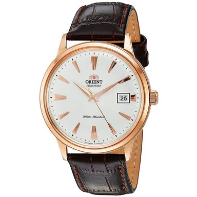 RELOJ ORIENT HOMBRE ANÁLOGO AUTOMÁTICO FAC00002W0 BAMBINO 2 ORO ROSADO CORREA MARRÓN CUERO - 1