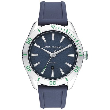 RELOJ ARMANI EXCHANGE HOMBRE ANÁLOGO AX1827 ENZO CORREA AZUL ACERO INOXIDABLE SILICONA