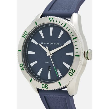 RELOJ ARMANI EXCHANGE HOMBRE ANÁLOGO AX1827 ENZO CORREA AZUL ACERO INOXIDABLE SILICONA - 2