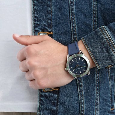 RELOJ ARMANI EXCHANGE HOMBRE ANÁLOGO AX1827 ENZO CORREA AZUL ACERO INOXIDABLE SILICONA - 3