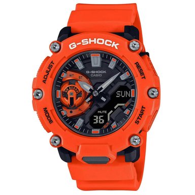 RELOJ CASIO G-SHOCK HOMBRE DIGITAL GA2200M-4A CARBON CORE ANÁLOGO LUZ LED NARANJA RESINA