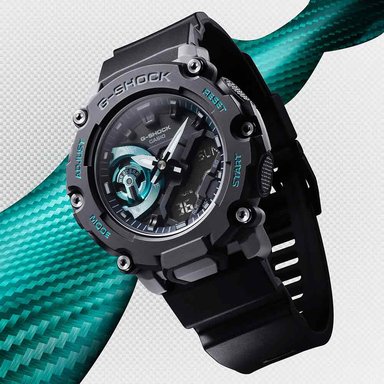 RELOJ CASIO G-SHOCK HOMBRE DIGITAL GA2200M-1A CARBON CORE ANÁLOGO LUZ LED NEGRO RESINA - 2