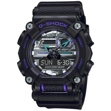 RELOJ CASIO G-SHOCK HOMBRE ANÁLOGO DIGITAL GA900AS-1A LUZ FONDO NEGRO RESINA