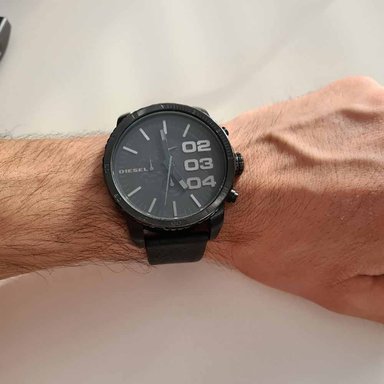 RELOJ DIESEL HOMBRE ANÁLOGO DZ4216 DOUBLE DOWN CRONÓMETRO CORREA NEGRO CUERO - 2