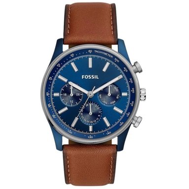 RELOJ FOSSIL HOMBRE ANÁLOGO BQ2512 SULLIVAN MULTIFUNCIONAL CORREA DIAL AZUL CUERO