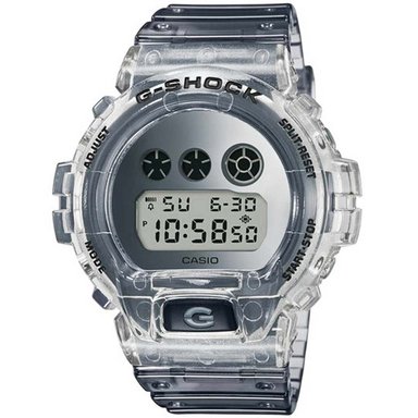 RELOJ CASIO G-SHOCK HOMBRE DIGITAL DW-6900SK-1 DW6900SK-1 LUZ FONDO ACUÁTICO TRANSPARENTE RESINA
