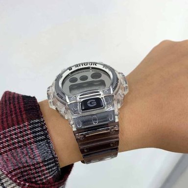 RELOJ CASIO G-SHOCK HOMBRE DIGITAL DW-6900SK-1 DW6900SK-1 LUZ FONDO ACUÁTICO TRANSPARENTE RESINA - 2