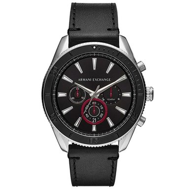 RELOJ ARMANI EXCHANGE HOMBRE ANÁLOGO AX1817 ENZO FECHA CRONÓMETRO CORREA NEGRO CUERO
