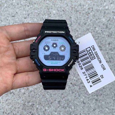 RELOJ CASIO G-SHOCK HOMBRE DIGITAL DW5900DN-1 LUZ LED NEGRO CELESTE RESINA - 2