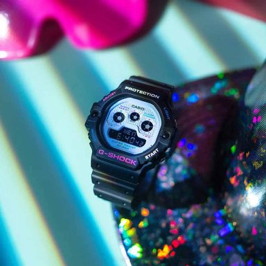 RELOJ CASIO G-SHOCK HOMBRE DIGITAL DW5900DN-1 LUZ LED NEGRO CELESTE RESINA - 3