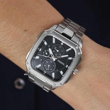 RELOJ FOSSIL HOMBRE ANÁLOGO BQ2655 INSCRIPTION MULTIFUNCIONAL DIAL NEGRO ACERO INOXIDABLE - 2