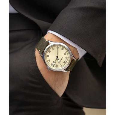 RELOJ FOSSIL HOMBRE ANÁLOGO BQ2488 WYLIE FECHA CORREA VERDE OSCURO ACERO INOXIDABLE CUERO - 2