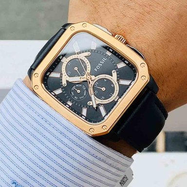 RELOJ FOSSIL HOMBRE ANÁLOGO BQ2654 INSCRIPTION MULTIFUNCIONAL CORREA NEGRO CUERO - 2