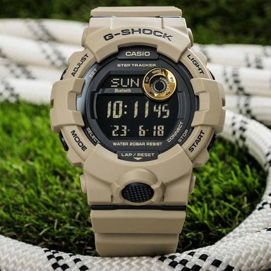 RELOJ CASIO G-SHOCK HOMBRE DIGITAL GBD800UC-5 BLUETOOTH LUZ LED BEIGE RESINA - 2