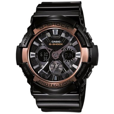 RELOJ CASIO G-SHOCK HOMBRE DIGITAL GA200RG-1A ANÁLOGO LUZ LED NEGRO RESINA
