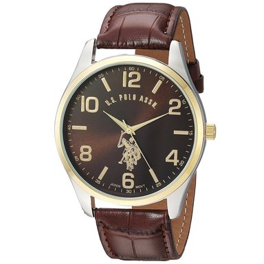 RELOJ U.S POLO ASSN HOMBRE ANÁLOGO US ASSN USC50225 MARRÓN DORADO
