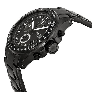 RELOJ FOSSIL HOMBRE ANÁLOGO DECKER CH2601 FECHA CRONOMETRO NEGRO ACERO INOXIDABLE - 3