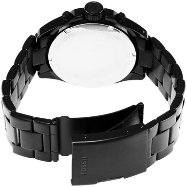RELOJ FOSSIL HOMBRE ANÁLOGO DECKER CH2601 FECHA CRONOMETRO NEGRO ACERO INOXIDABLE - 5