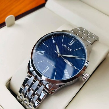 RELOJ CITIZEN HOMBRE ANÁLOGO AUTOMÁTICO NH8350-59L FECHA DIAL AZUL ACERO INOXIDABLE - 2
