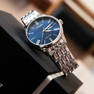 RELOJ CITIZEN HOMBRE ANÁLOGO AUTOMÁTICO NH8350-59L FECHA DIAL AZUL ACERO INOXIDABLE - 5