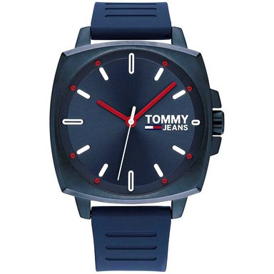 RELOJ TOMMY HILFIGER HOMBRE ANÁLOGO 1791865 JEANS CORREA AZUL ACERO INOXIDABLE SILICONA