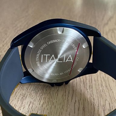 RELOJ EMPORIO ARMANI HOMBRE ANÁLOGO AR11263 SIGMA ITALIA FECHA CORREA AZUL SILICONA - 4