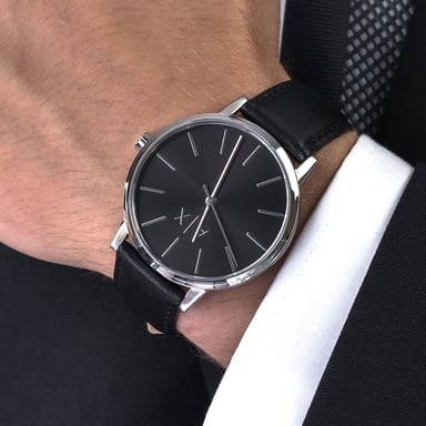 RELOJ ARMANI EXCHANGE HOMBRE ANÁLOGO AX2703 CAYDE CORREA NEGRO ACERO INOXIDABLE CUERO - 2