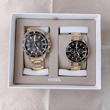 PACK 2 RELOJ FOSSIL UNISEX ANÁLOGO BQ2643SET BANNON DORADO ACERO INOXIDABLE - 4