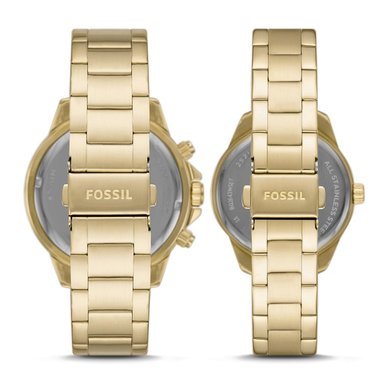 PACK 2 RELOJ FOSSIL UNISEX ANÁLOGO BQ2643SET BANNON DORADO ACERO INOXIDABLE - 5