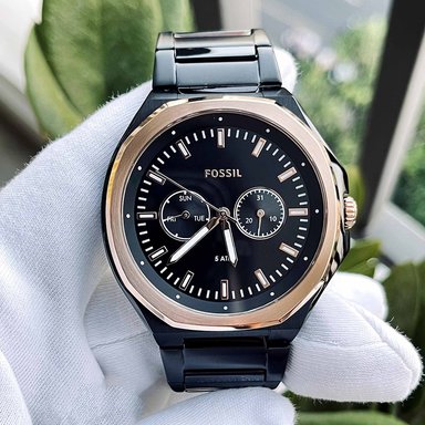 PACK 2 RELOJ FOSSIL UNISEX ANÁLOGO BQ2645SET EVANSTON NEGRO ACERO INOXIDABLE - 2