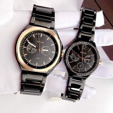 PACK 2 RELOJ FOSSIL UNISEX ANÁLOGO BQ2645SET EVANSTON NEGRO ACERO INOXIDABLE - 3