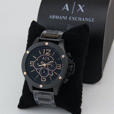 RELOJ ARMANI EXCHANGE HOMBRE ANÁLOGO AX1513 WELLWORN FECHA CRONÓMETRO NEGRO ACERO INOXIDABLE - 3