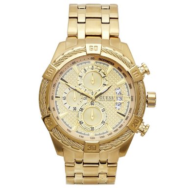 RELOJ GUESS HOMBRE ANÁLOGO U0522G5 MONTERAY CRONÓMETRO DORADO ACERO INOXIDABLE