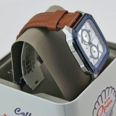 RELOJ FOSSIL HOMBRE ANÁLOGO BQ2658 INSCRIPTION MULTIFUNCIONAL CORREA MARRON DIAL PLATEADO ACERO INOXIDABLE CUERO - 4