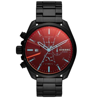 RELOJ DIESEL HOMBRE ANÁLOGO DZ4489 MS9 CHRONO FECHA CRONOMETRO NEGRO CRISTAL IRIDISCENTE ACERO INOXIDABLE